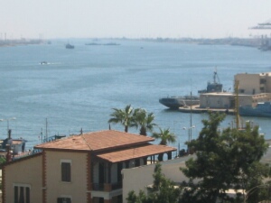 Suez Canal from my balcony